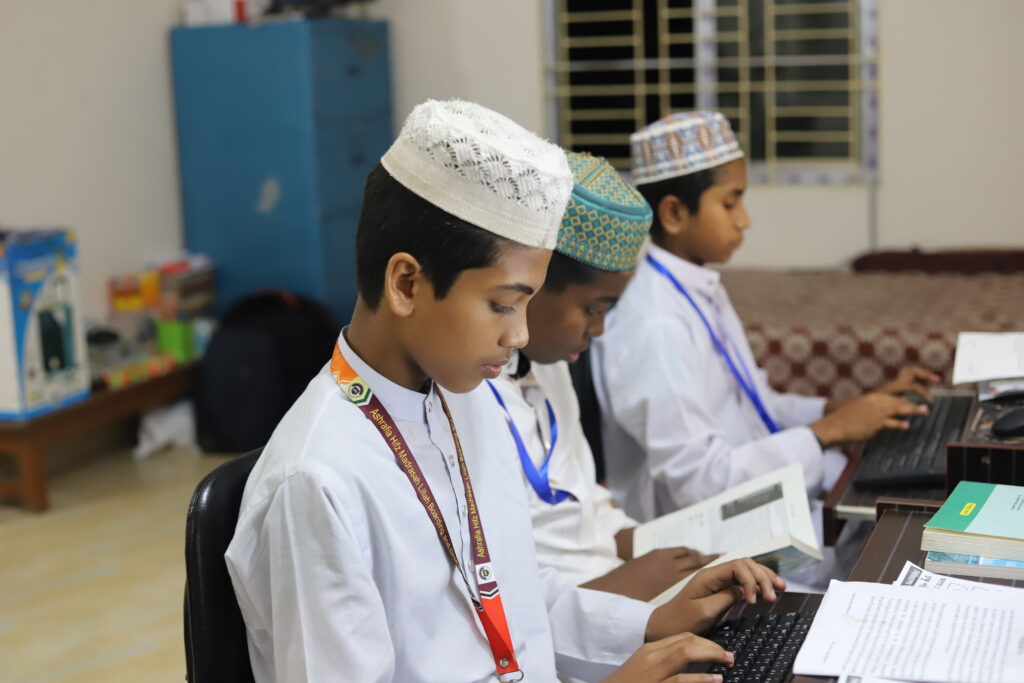 students studying